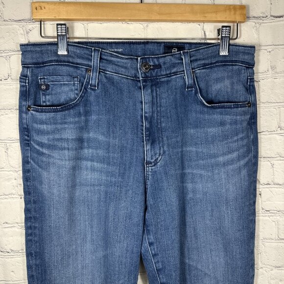 AG Jeans Womens 30 Blue Mari High Rise Slim Straight Adriano Goldschmied Stretch - Picture 2 of 12